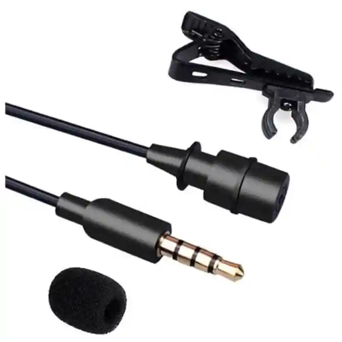 Jmary MC-R1 Lavalier Microphone Phone Laptop Recording Interview Lavalier Mic 3.5mm Mini Microphone Clip On for Clear Audio